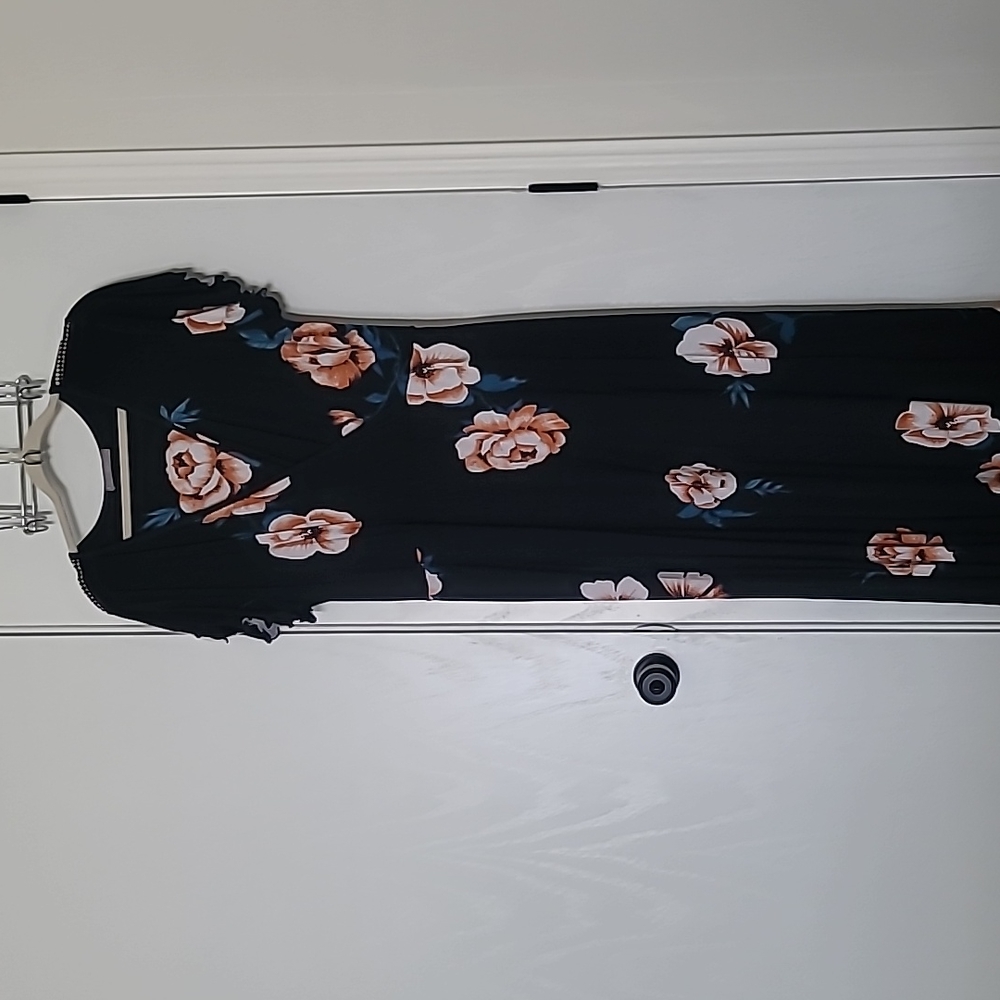 Black and floral dress